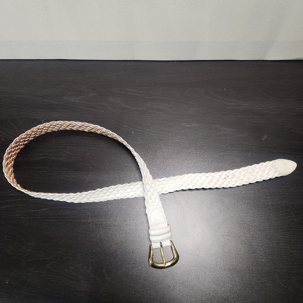 Elegant Talbots XlWhite Braided Belt